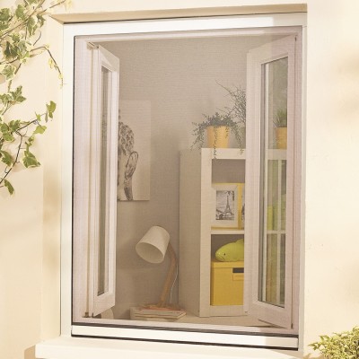 Moustiquaire enroulable blanche en PVC pour fenêtre
