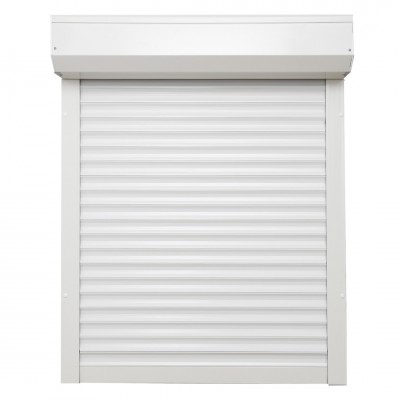 Volet roulant blanc en PVC avec motorisation filaire