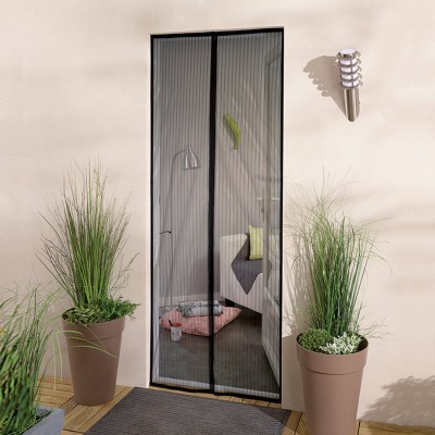 Moustiquaire rideau de porte - 2 bandes aimantées