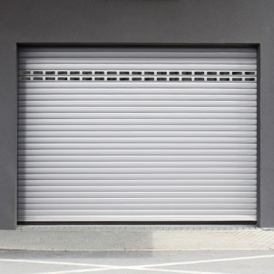 Porte de garage enroulable alu h200 x l240cm avec hublots...