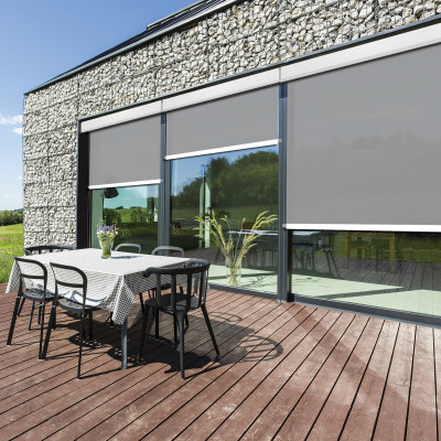 Store Enrouleur Extérieur Screen Motorisé - Blanc