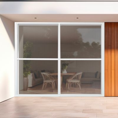 Moustiquaire coulissante recoupable en alu pour baie vitrée