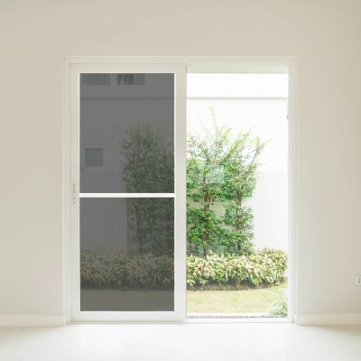 Moustiquaire coulissante recoupable en alu pour baie vitrée