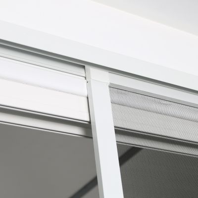 Moustiquaire coulissante recoupable en alu pour baie vitrée