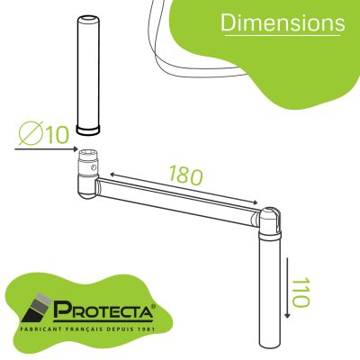 Manivelle acier sans tige hexagonale Ø 10mm pour volet roulant