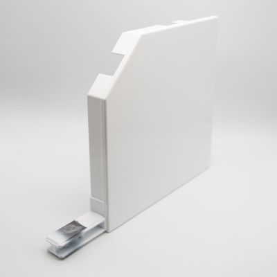 Paire de joues en aluminium 205mm pan coupé pour coffre porte de garage