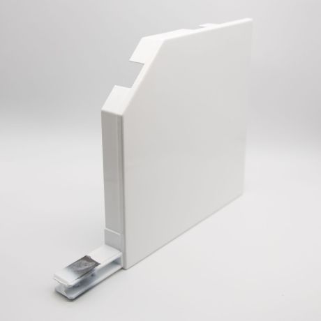 Paire de joues en aluminium 205mm pan coupé pour coffre porte de garage