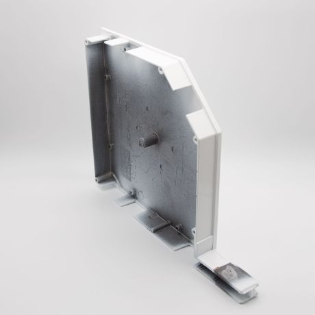 Paire de joues en aluminium 205mm pan coupé pour coffre porte de garage