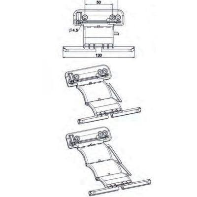 Lot de 2 attaches lame 1 maillon