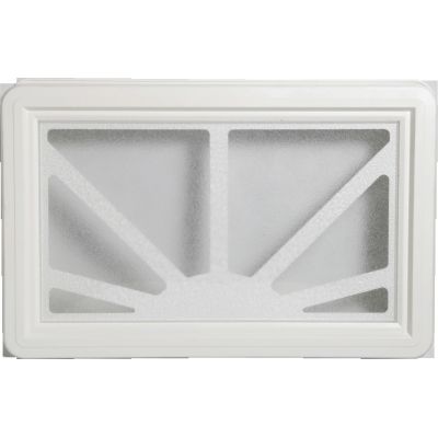 Hublot rectangulaire soleil levant pour porte de garage-blanc