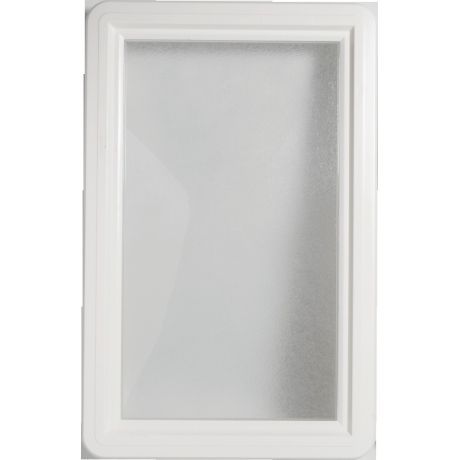 Hublot rectangulaire pour porte de garage-blanc