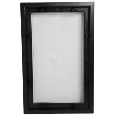 Hublot rectangulaire pour porte de garage-noir
