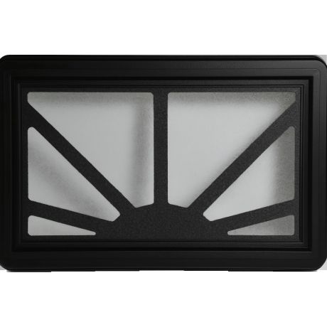 Hublot rectangulaire soleil levant pour porte de garage-noir