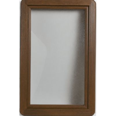 Hublot rectangulaire pour porte de garage marron