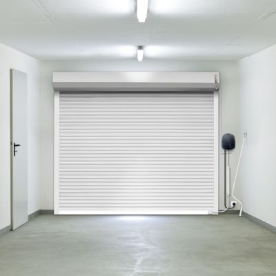 Porte de garage enroulable alu h200 x l240cm blanche