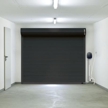 Porte de garage enroulable alu h200 x l240cm motorisée AGATHE