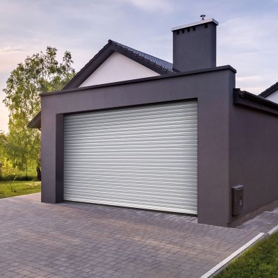 Porte de garage enroulable alu h200 x l240cm motorisée AGATHE