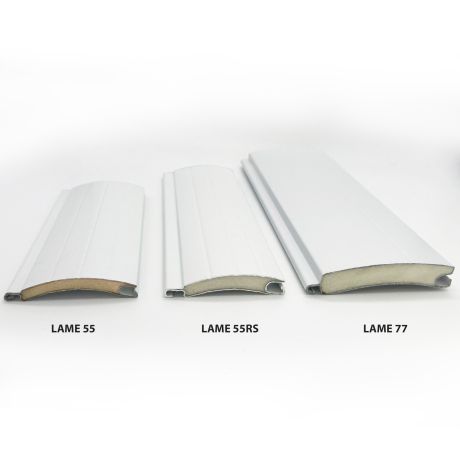 Lame aluminium renforcé 55mm pour porte de garage enroulable